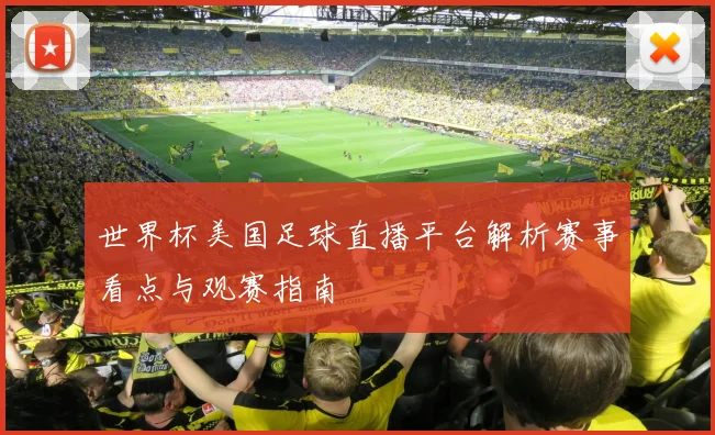 世界杯美国足球直播平台解析赛事看点与观赛指南